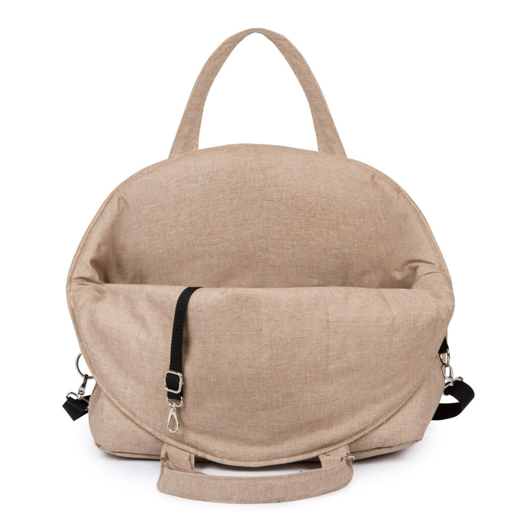 PetsPersonal 3-IN-1 Tas, Mand & Autostoel Beige