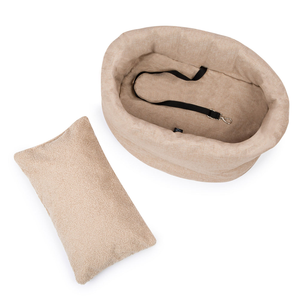 PetsPersonal 3-IN-1 Tas, Mand & Autostoel Beige