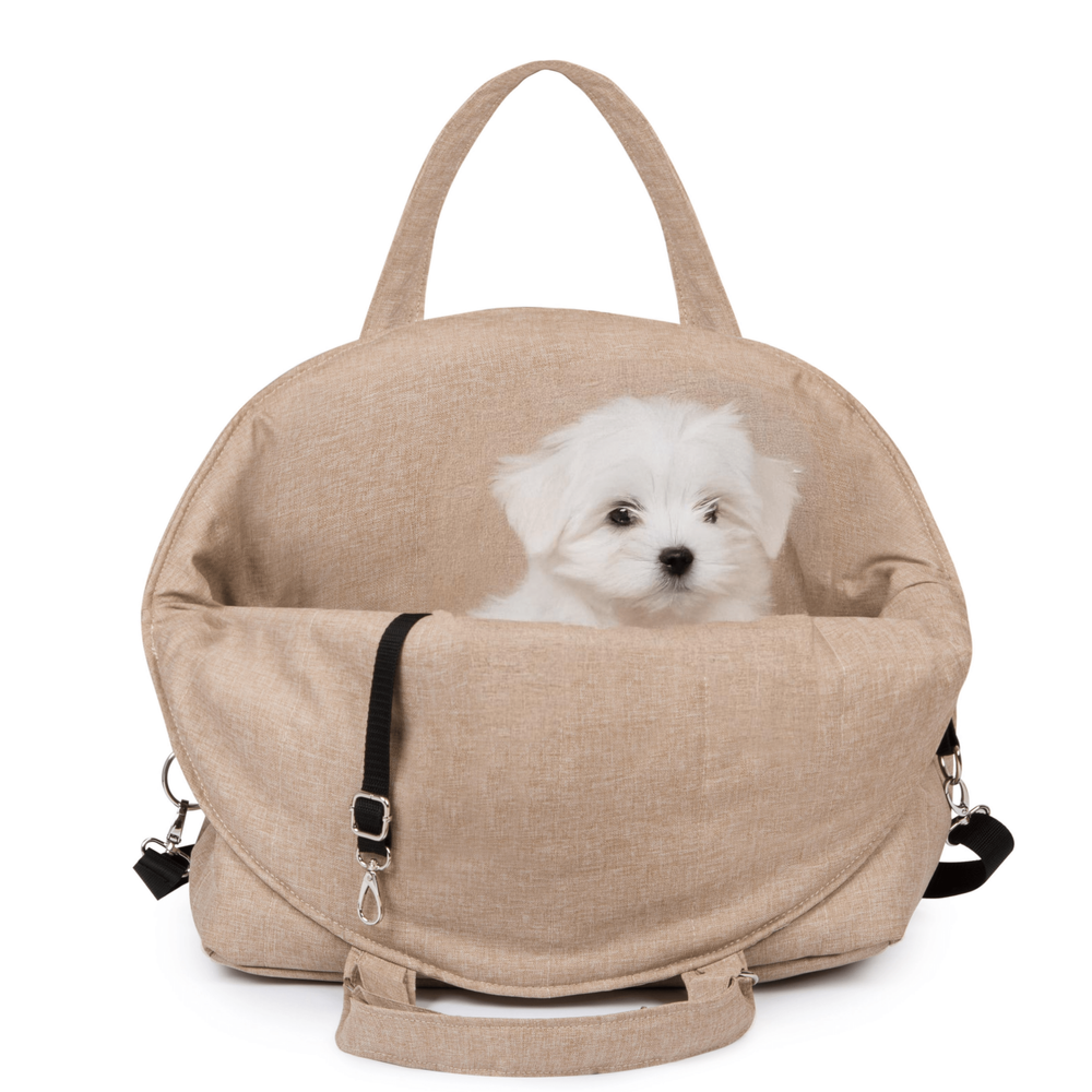 PetsPersonal 3-IN-1 Tas, Mand & Autostoel Beige