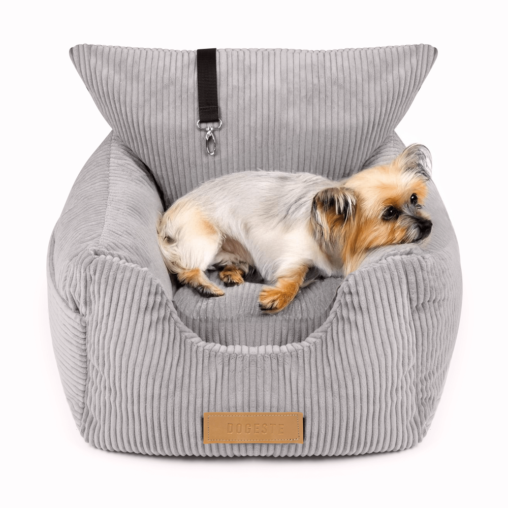 PetsPersonal Mand & Autostoel Licht Grijs