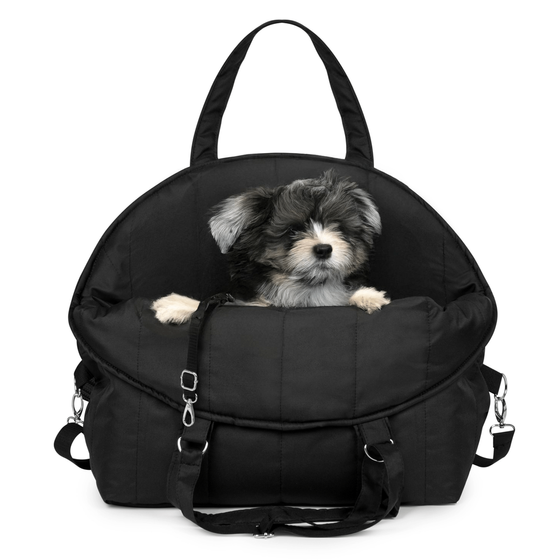 PetsPersonal 3-IN-1 Tas, Mand & Autostoel Zwart